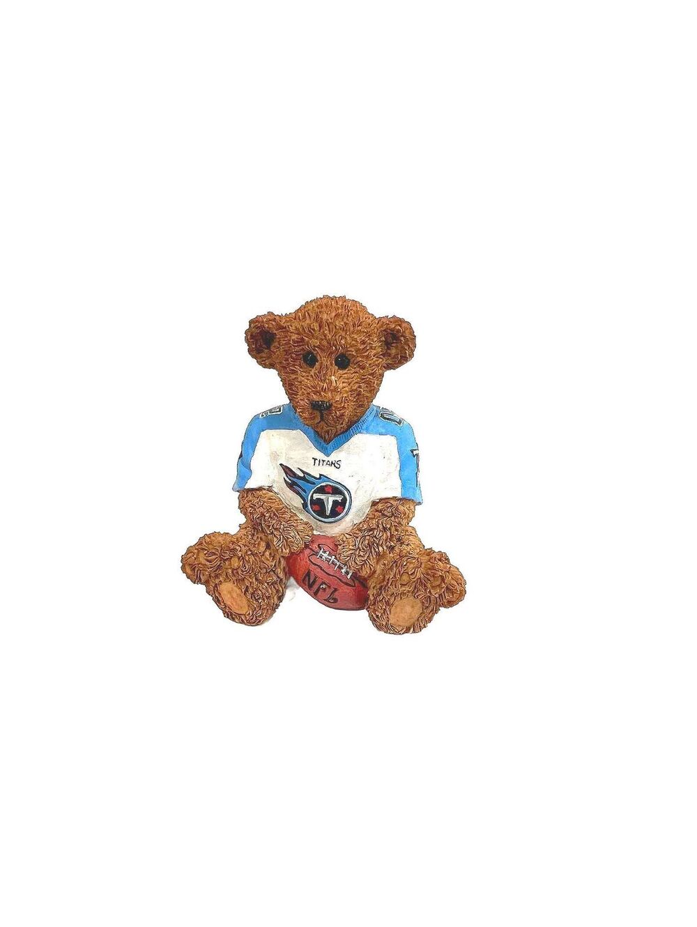 Vintage Elby Powerplay Teddies Hockey Bear Figurine with Box - Tennessee Titans